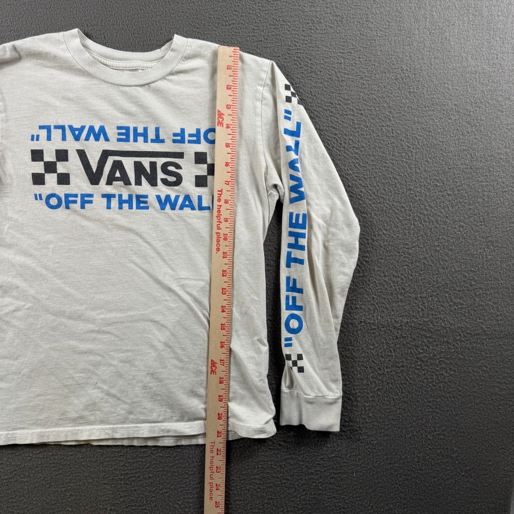 Vans T Shirt Boys Kids M Gray Off The Wall Graphic Skate Streetwear Casual - Picture 4 of 5